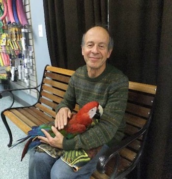 Image 6. Pete DiSalvo, the kind, caring man who took Carly in. His generous heart has been repaid tenfold because of the love he receives from this sweet bird. He’d do it all again. 